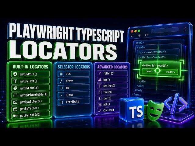 Playwright TypeScript Locators Explained | Complete Guide with Practical Examples