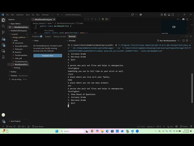 State Design Pattern - CSCE247