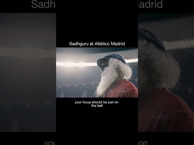 Sadhguru visiting Atlético Madrid, meeting Antoine Griezmann and Diego Simeone along the way