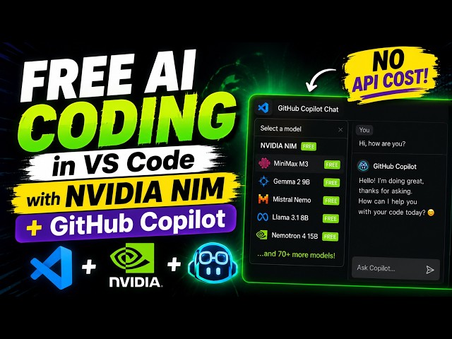 Free AI Coding in VS Code with NVIDIA NIM + GitHub Copilot