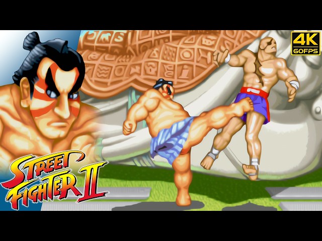 Street Fighter II - E. Honda (Arcade/JPN/1991) 4K 60FPS