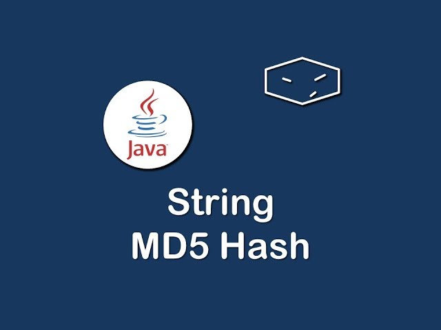 string md5 hash in java