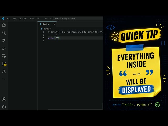 Python Course for Beginners | Day 1 | print() Function Explained