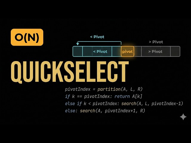 QuickSelect: Finding the Kth Element in Linear Time $O(n)$