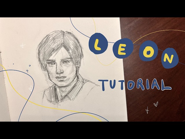 rookie leon drawing tutorial (step by step)