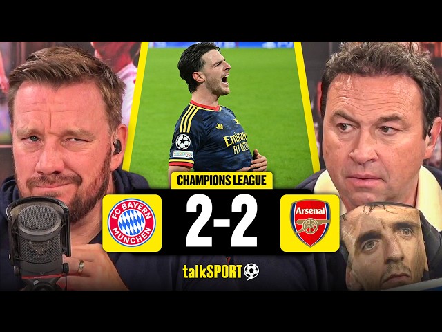 Jamie O'Hara & Jason Cundy REACT as Declan Rice RESCUES point for Arsenal at Bayern Munich