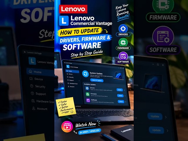 Lenovo Commercial Vantage Update Drivers, Firmware & Software | Step-by-Step Guide #itsupport #vios
