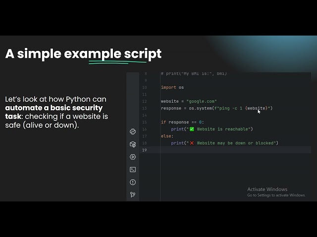Fatima Muhammad Ali Combining Python & Cybersecurity – Automating a Simple Security Script