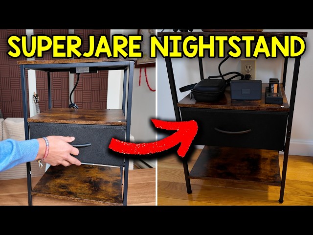 Assembling and First Impressions Of SUPERJARE Nightstand With Charging Station