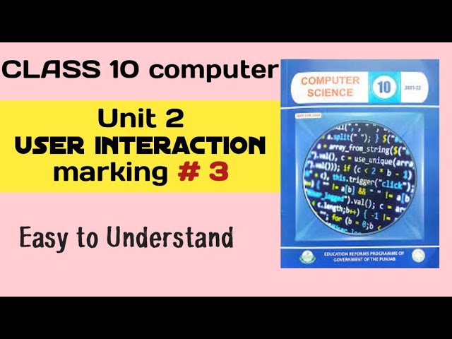 class 10 computer chapter 2 question answer| markings | #3
