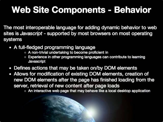 GEOG485 585 Lecture 2 - Introduction to HTML, CSS and Javascript