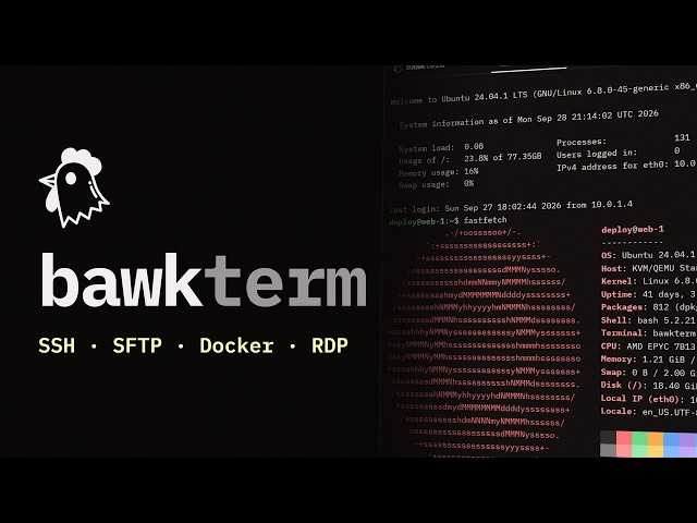 bawkterm: an open-source SSH client for Windows and Linux