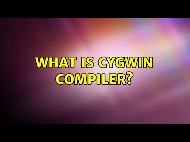 Ubuntu: What is cygwin compiler?