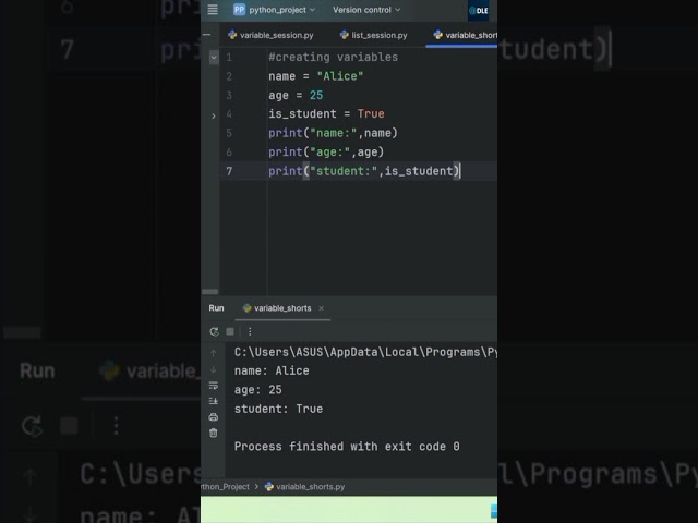 Python Variables Explained in 60 Seconds 🐍 | Learn Python for Beginners #shorts