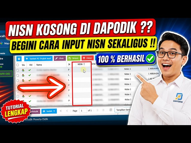 HOW TO INPUT NISN IN DAPODIK 2027 | LATEST - VERVAL PD