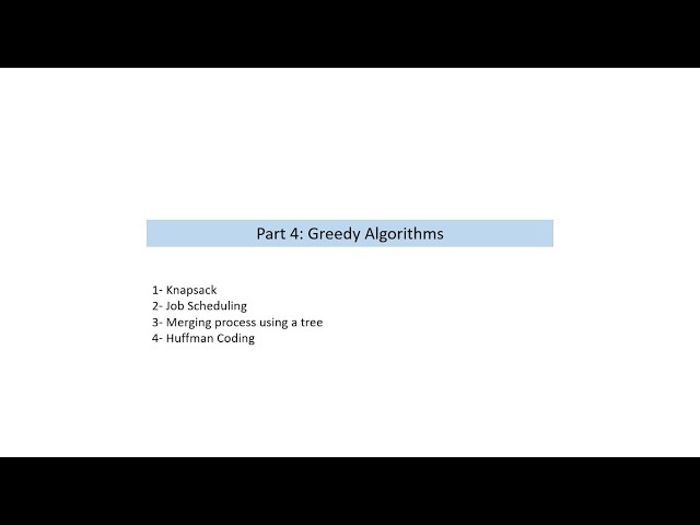 Greedy Algorithms