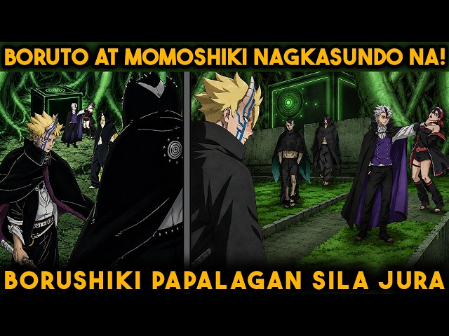 Boruto isinuko na ang katawan kay Momoshiki! || Sabayang bakbakan Borushiki vs Jura, Hidari at Code!