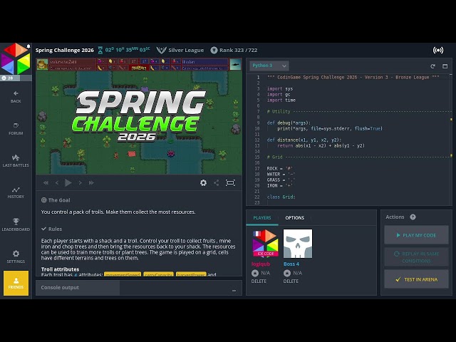 CodinGame Spring Challenge 2026