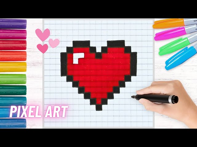 How to Draw a Heart Pixel Art ❤️ | Easy Pixel Art