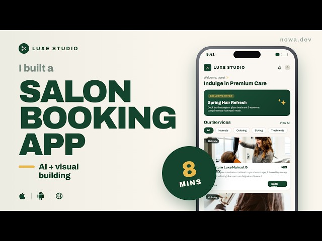 I Built a Full Salon App with AI and Visual Building without code
