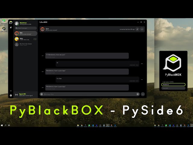 PyBlackBOX - Instant Messages GUI - [ MODERN GUI / STUDY / PYSIDE6 / PYTHON ]