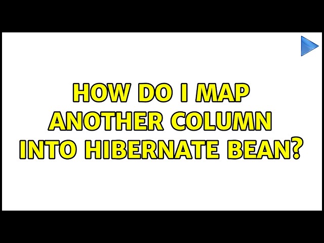 How do I map another column into Hibernate bean?