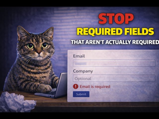 Stop Required Fields That Aren’t Actually Required