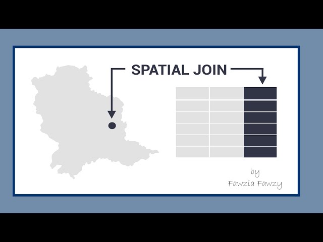 الربط المكانى Spatial Join وأهميته فى التعامل مع البيانات داخل الجداول GIS/ArcGIS