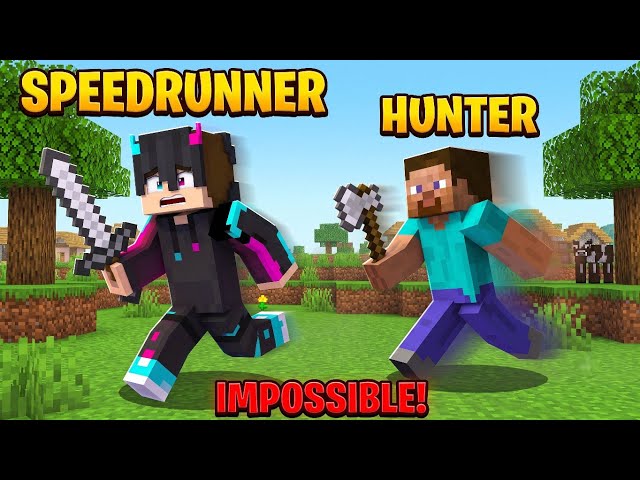 1V1 SPEEDRUNNER VS HUNTER || Minecraft Manhunt MCPE #minecraft