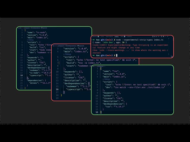 4 ways  to run TypeScript in Node.js