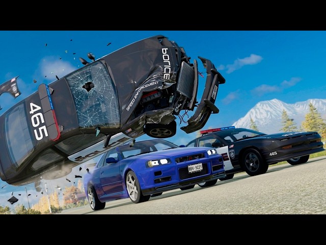 Police Chase and Epic Car Crashes | BeamNG.Drive #109