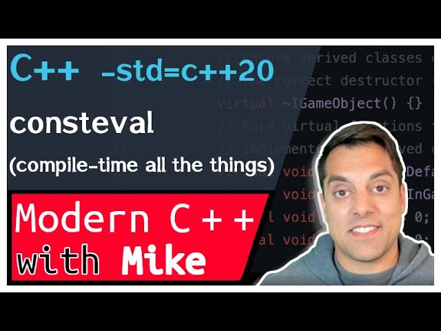consteval - must compute at compile-time | Modern Cpp Series Ep. 205