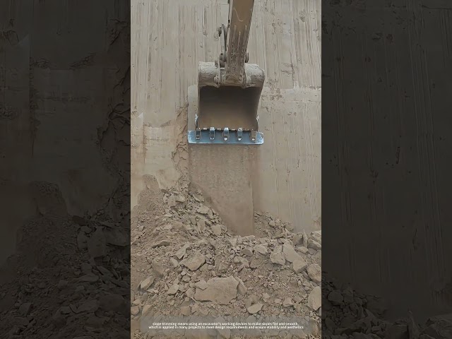 Satisfying Process Of Excavator Trimming Slope !