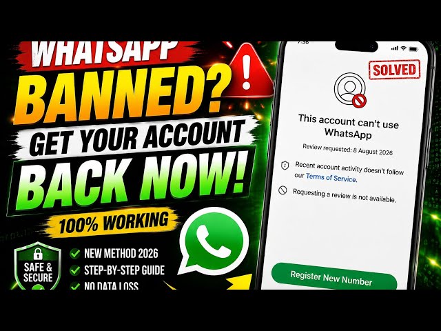 This Account Can’t Use WhatsApp? How to Fix WhatsApp Banned Account (2026) #whatsapp 