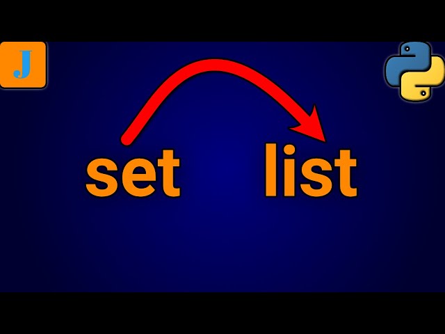 How To Convert Set To List In Python