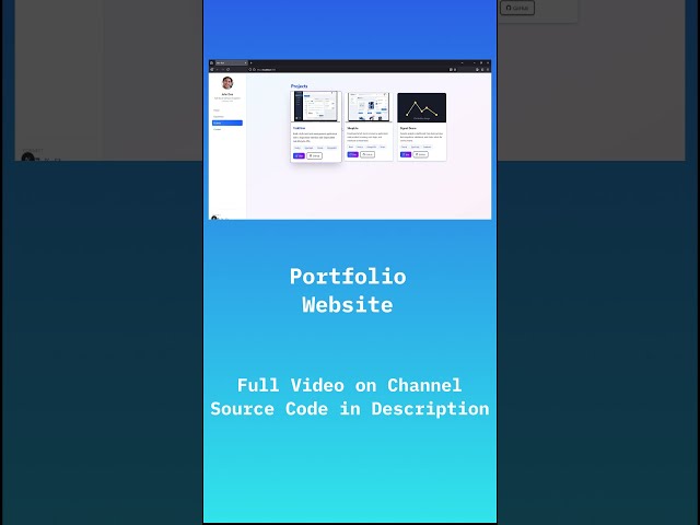 Recruiter Friendly Developer Portfolio Website (Next.js + Tailwind)  #portfolio #website #coding