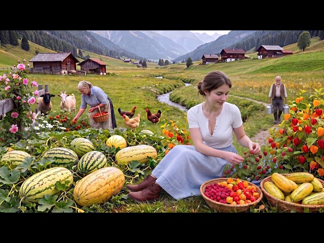 Peaceful Countryside Life | Beautiful Harvest Day, Rustic Village Cooking & Simple farm Living