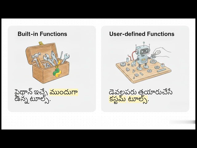 🐍 Python Functions Explained in Telugu | Functions in Python for Beginners
