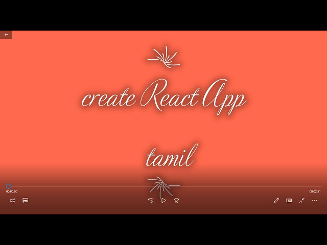 how to create react js app in tamil