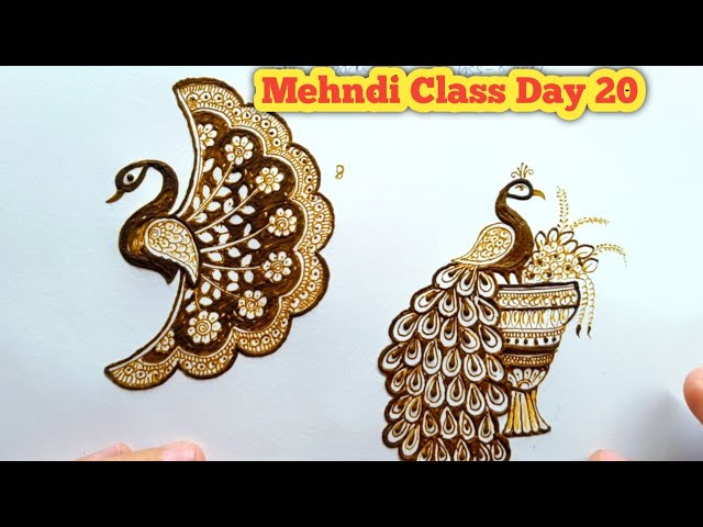 Free Basic to bridal mehndi class Day 20 | Peacock mehndi designs | Mehndi designs