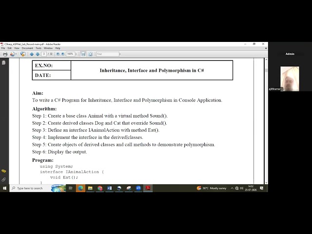 20CS601   C# .net