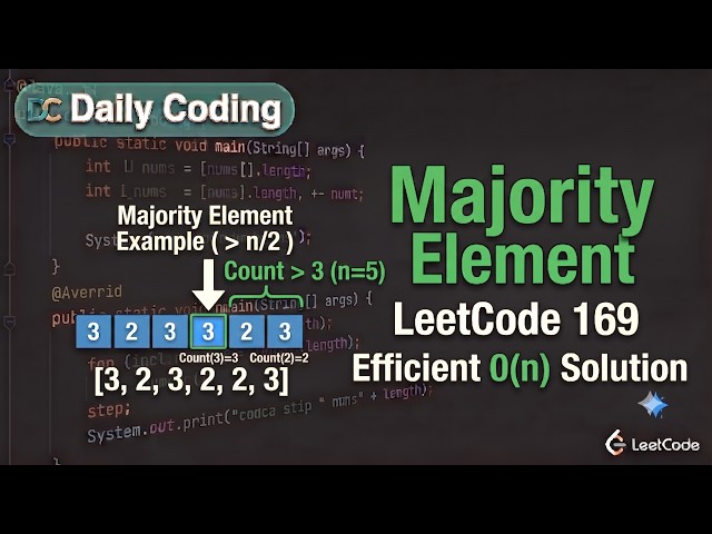 🔥 Majority Element in O(n) Time | HashMap Solution | LeetCode 169 #dsa #codinginterview #coding