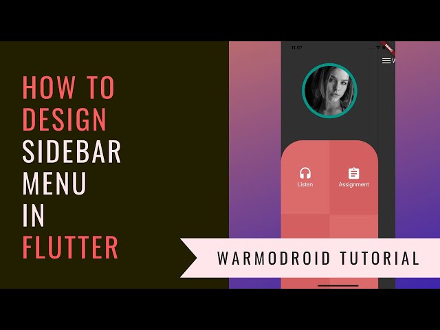 Sidebar menu in Flutter