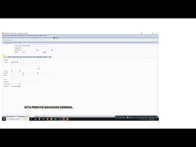 PART 1: SQL PAYROLL – COMPANY PROFILE | GENERAL SETUP