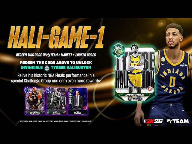 NEW NBA FINALS GAME 1 LOCKER CODE FOR *FREE* INVINCIBLE TYRESE HALIBURTON!!