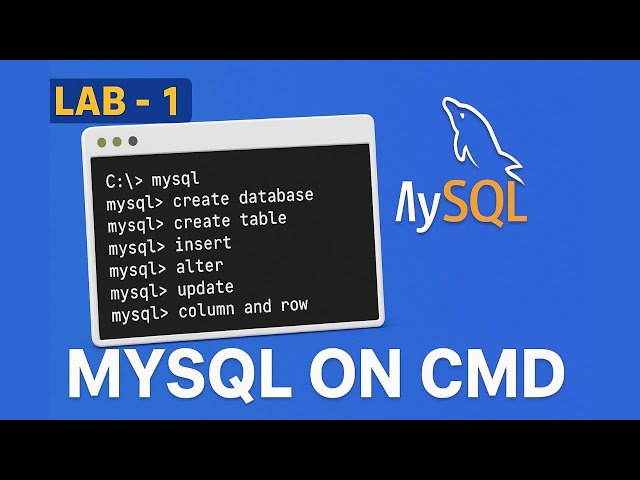 MySQL on CMD – Complete Beginners Lab 1 Tutorial | Create Database, Tables, Insert, Update