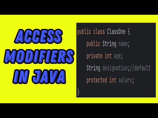 Access modifiers in java