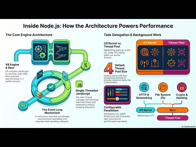 How Nodejs internally works - Deep Dive into Node.js Internal Working: V8, libuv, and the Event Loop