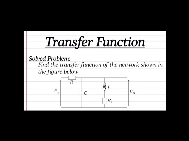 Transfer Function of RLC Network — Mesh Analysis + Laplace Method (Solved)