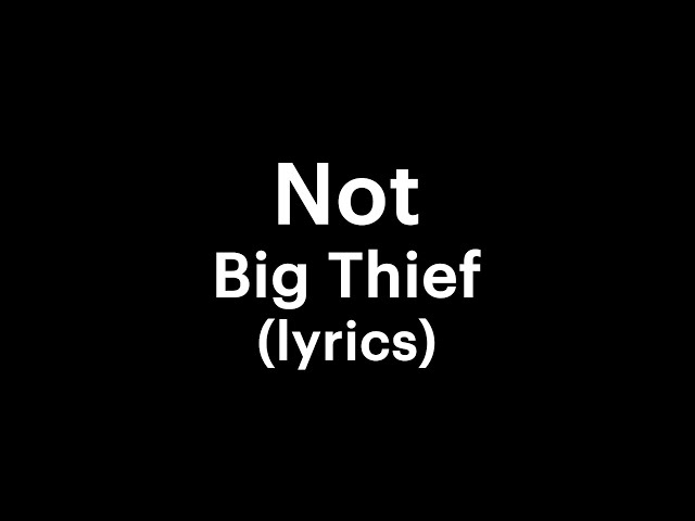 Big Thief - Not (lyrics)